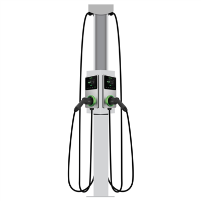 Autel MaxiCharger AC Elite Business with Dual Pedestal Retractor